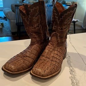 Dan Post Certified caiman skin western exotic cowboy boots